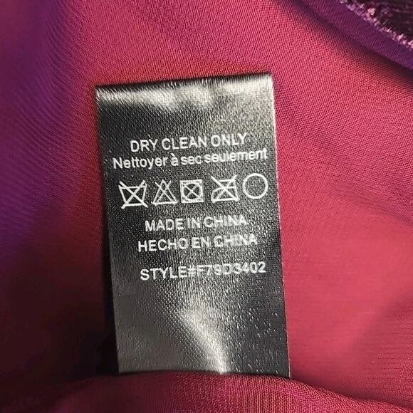 Adelyn Rae Velvet Sheath Dress Sz S Burgundy Whimsigoth Vampire Dark Romantic - Picture 8 of 9